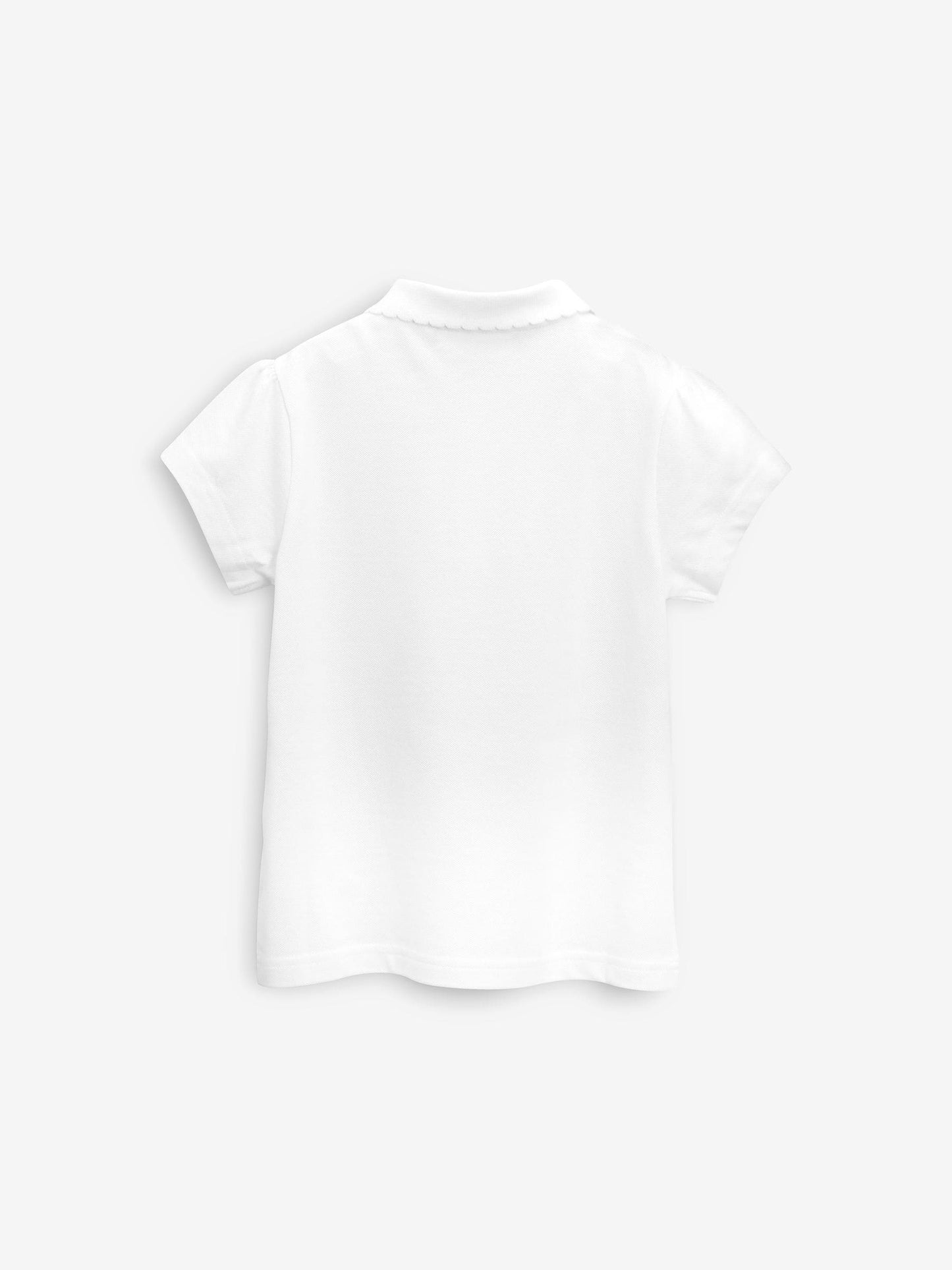 Dsiney Kidz - White Regular Fit Girls 2 Pack Cotton Short Sleeve Polo Shirts (3-16yrs) image 3