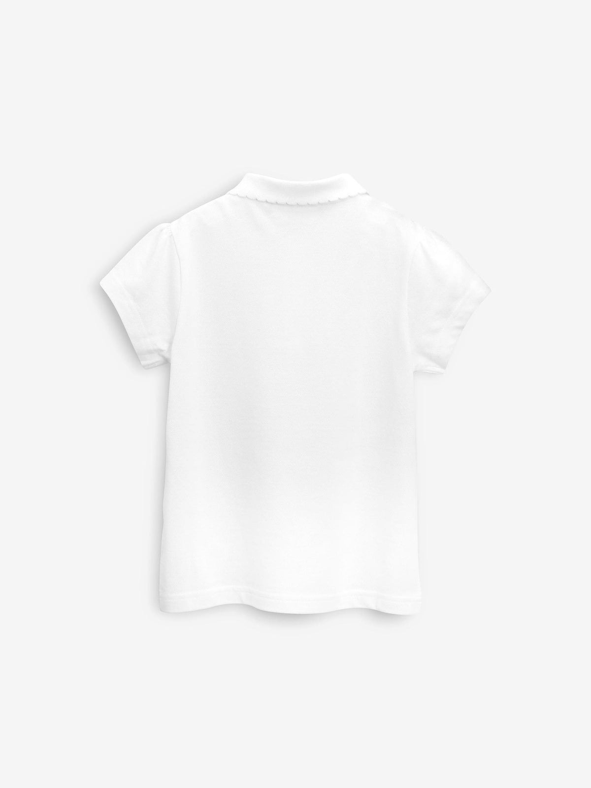 Dsiney Kidz - White Regular Fit Girls 2 Pack Cotton Short Sleeve Polo Shirts (3-16yrs) image 3