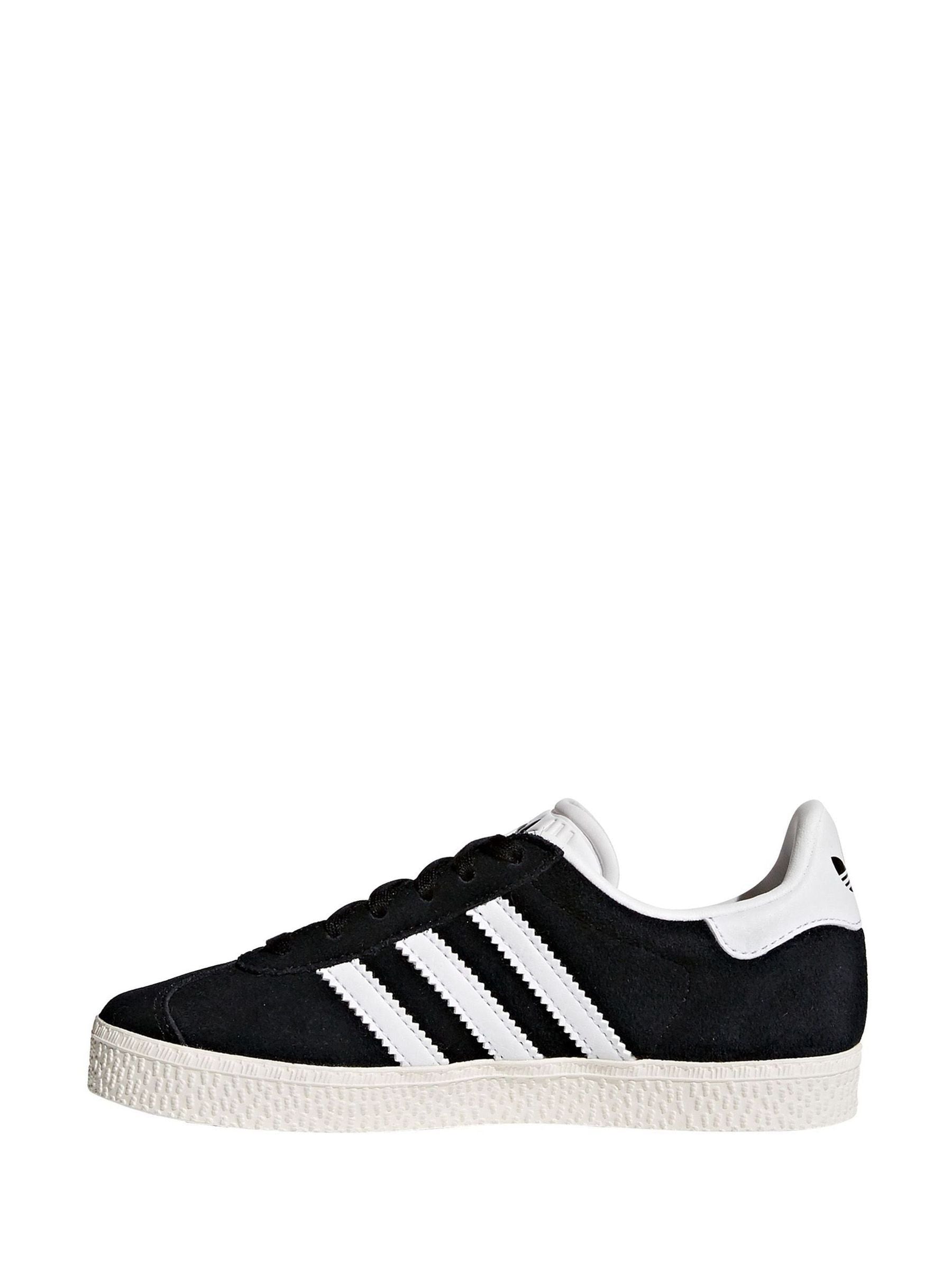adidas Originals Black/White Gazelle Kids Trainers image 12