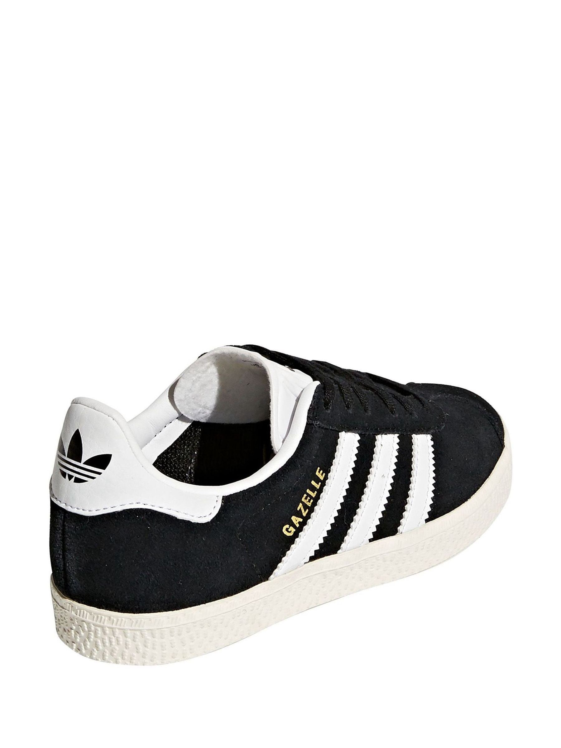 adidas Originals Black/White Gazelle Kids Trainers image 4