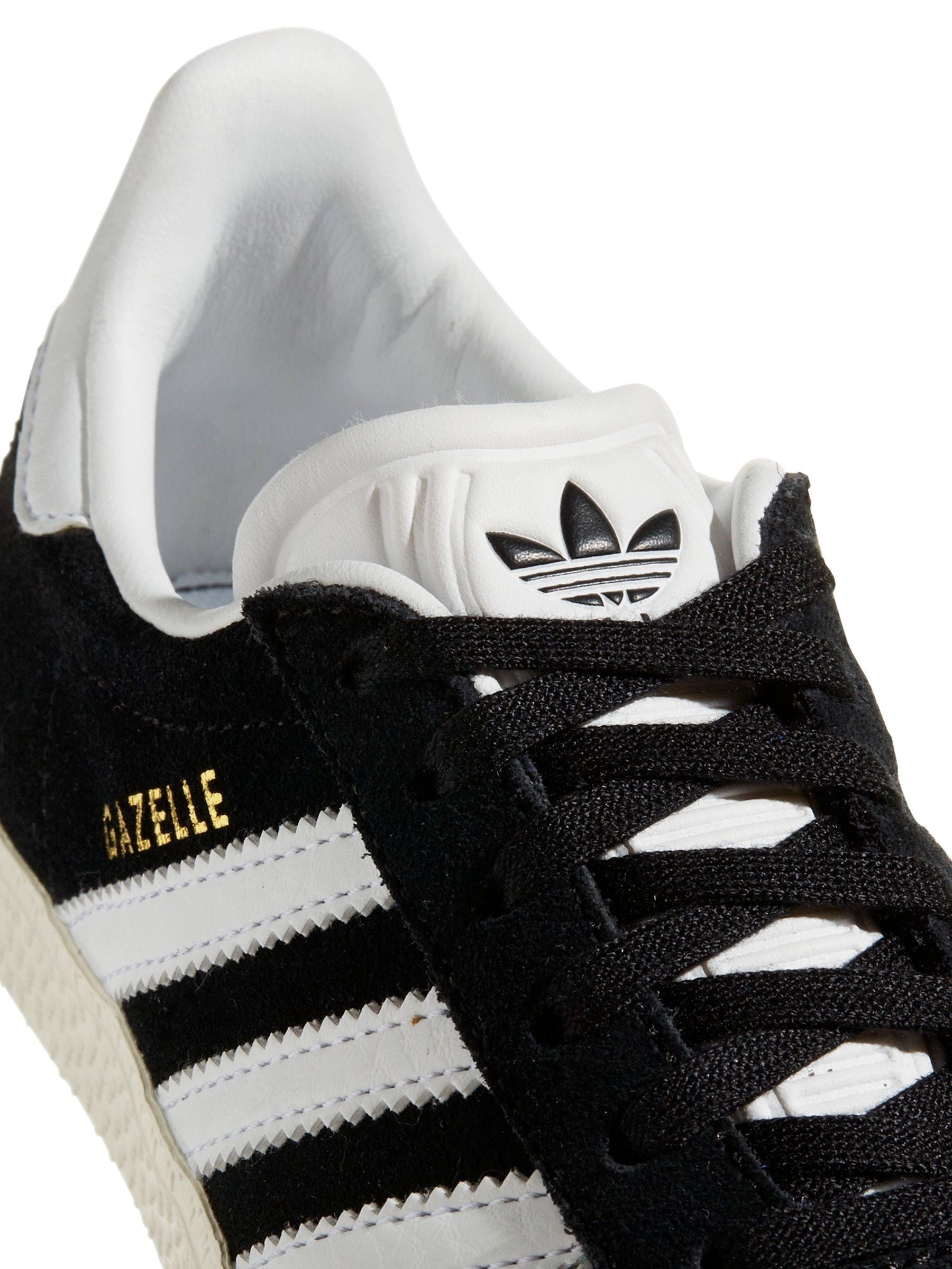 adidas Originals Black/White Gazelle Kids Trainers image 7