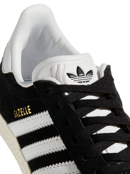 adidas Originals Black/White Gazelle Kids Trainers image 7