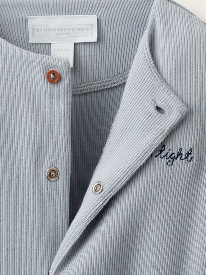 Dsiney Kidz - The White Company Blue Blend Sleep Tight Embroidered Sleepsuit image 3