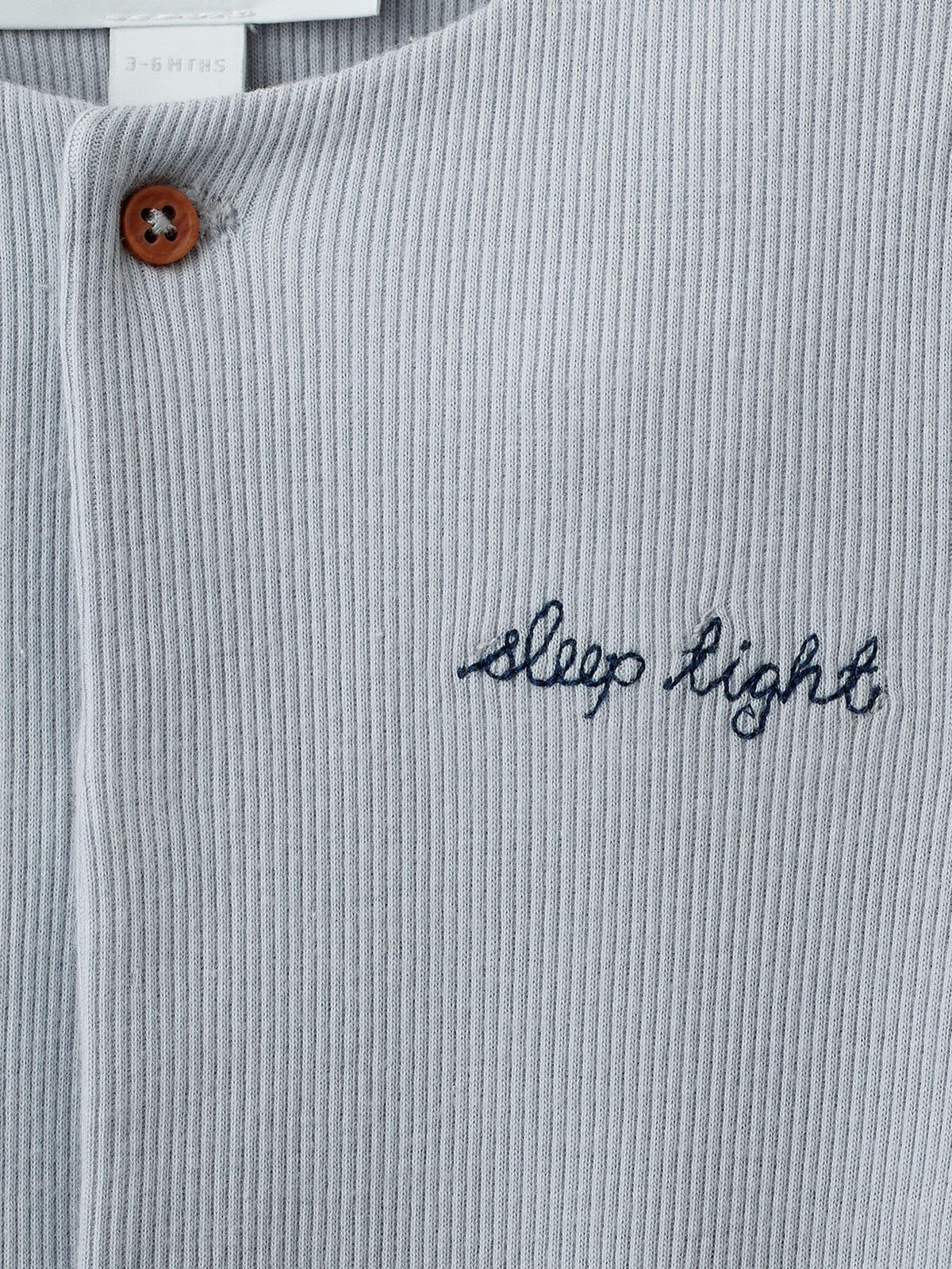 Dsiney Kidz - The White Company Blue Blend Sleep Tight Embroidered Sleepsuit image 4