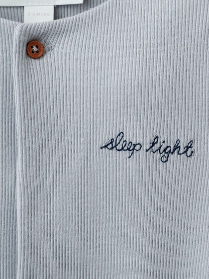 Dsiney Kidz - The White Company Blue Blend Sleep Tight Embroidered Sleepsuit image 4