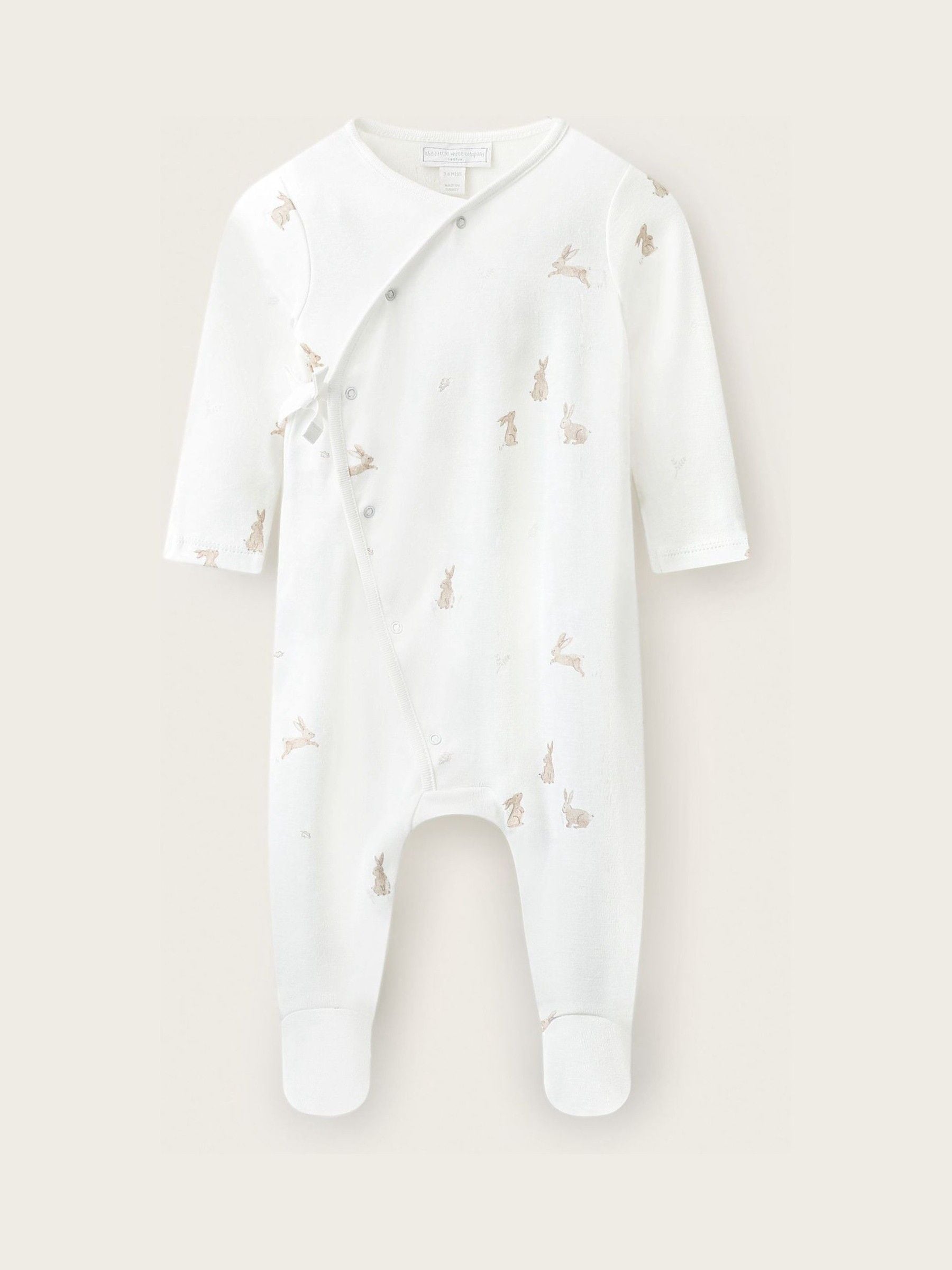 Dsiney Kidz - The White Company Natural Blend Playful Bunnies Wrap Sleepsuit image 1