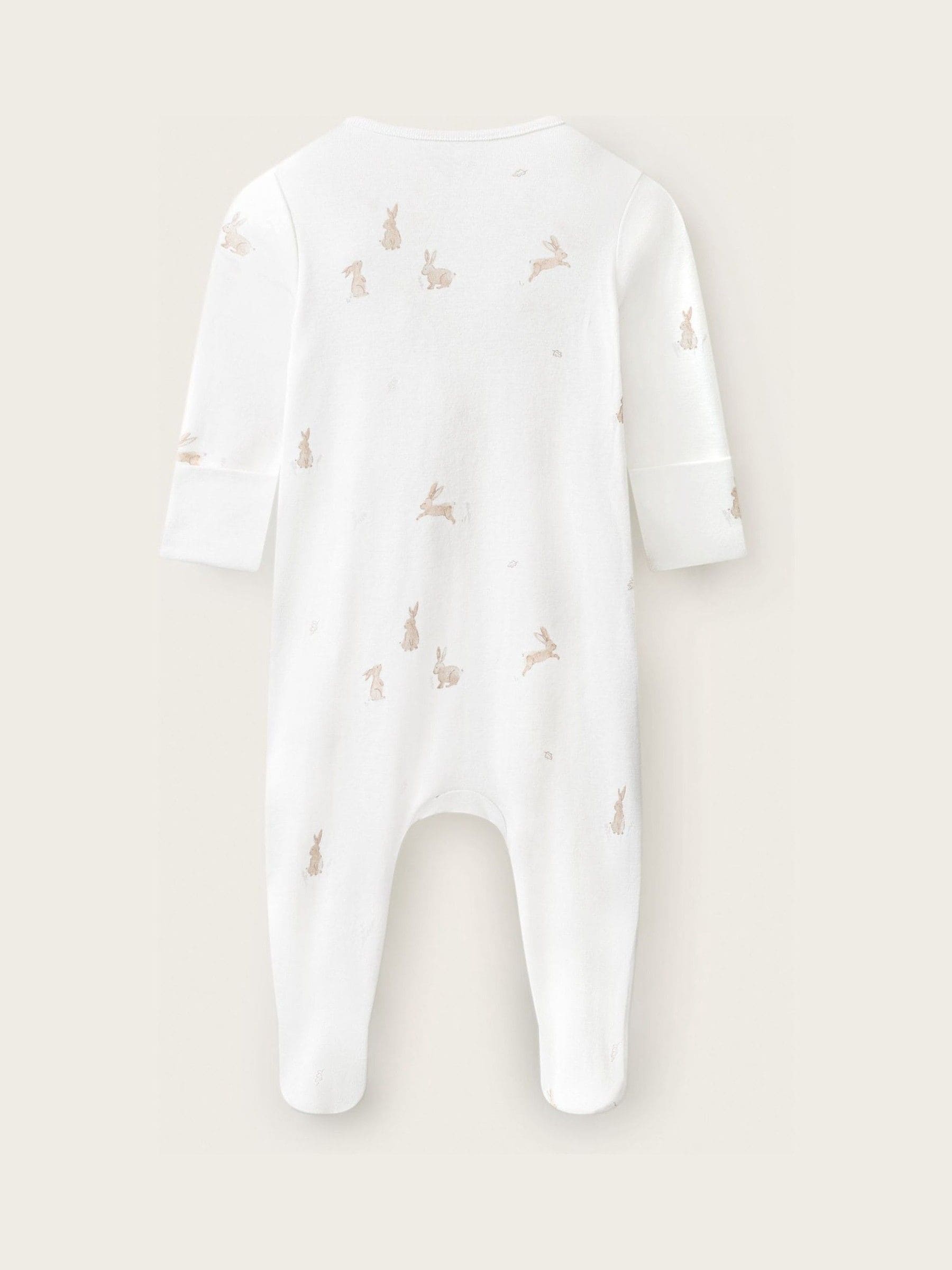 Dsiney Kidz - The White Company Natural Blend Playful Bunnies Wrap Sleepsuit image 2