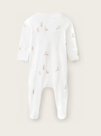 Dsiney Kidz - The White Company Natural Blend Playful Bunnies Wrap Sleepsuit image 2