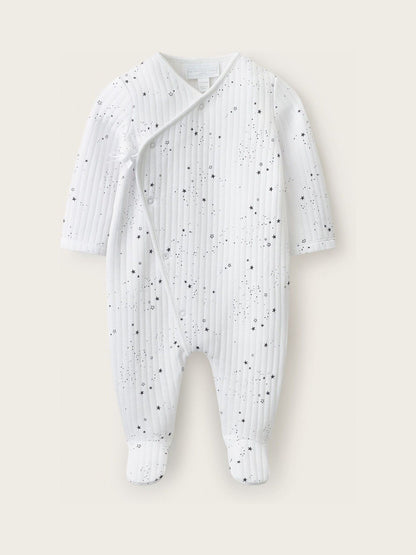 Dsiney Kidz - The White Company Blue Blend Star Quilted Wrap Sleepsuit image 1