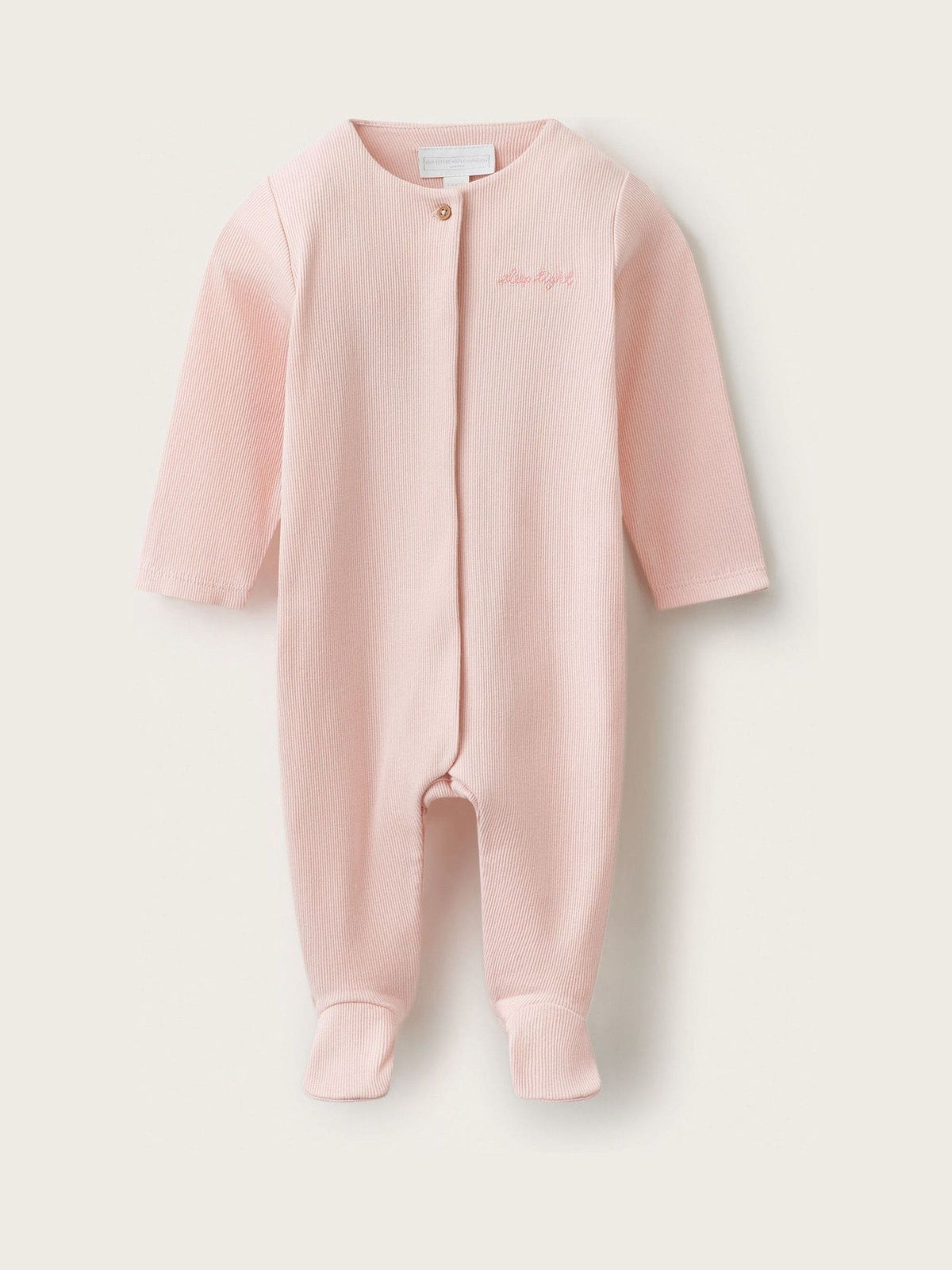 Dsiney Kidz - The White Company Pink Blend Sleep Tight Embroidered Sleepsuit image 1