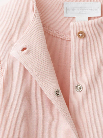 Dsiney Kidz - The White Company Pink Blend Sleep Tight Embroidered Sleepsuit image 3