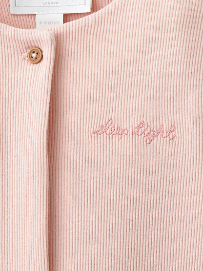 Dsiney Kidz - The White Company Pink Blend Sleep Tight Embroidered Sleepsuit image 4