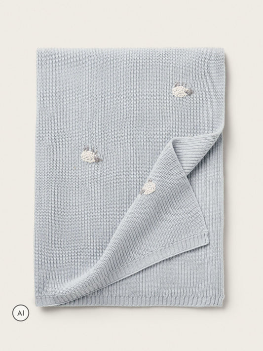 The White Company Blue Blend Sheep Blanket - image 1