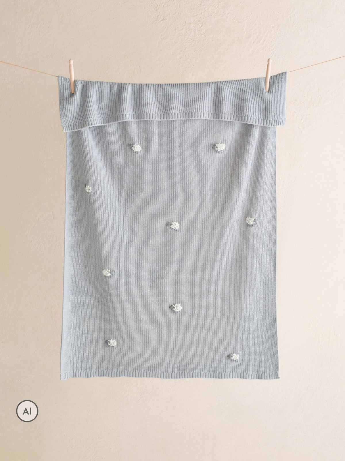 The White Company Blue Blend Sheep Blanket - image 2