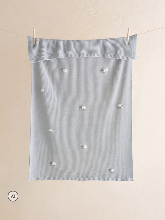 The White Company Blue Blend Sheep Blanket - image 2