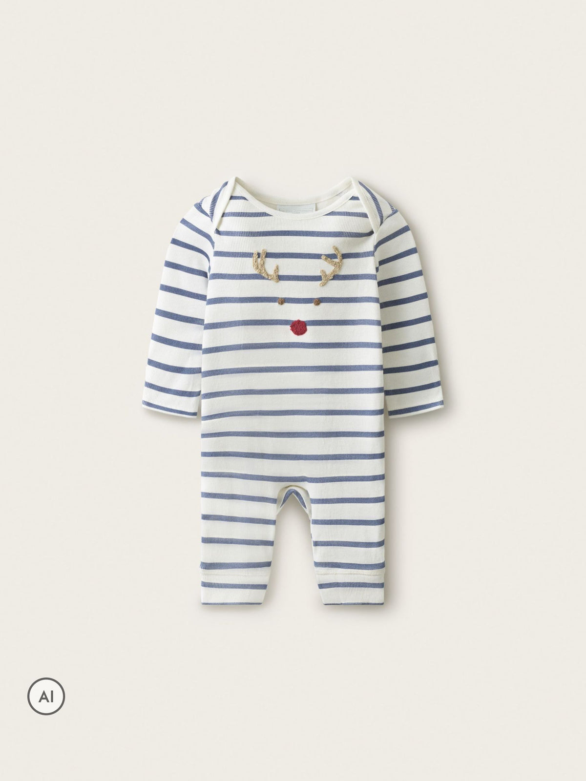 The White Company Blue Jingles Blue Stripe Romper - image 1