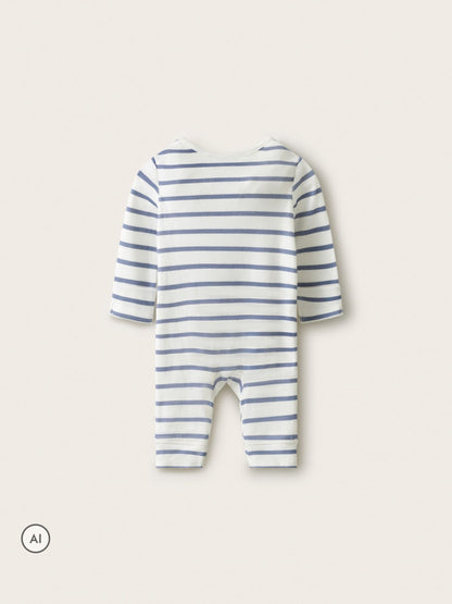 The White Company Blue Jingles Blue Stripe Romper - image 2