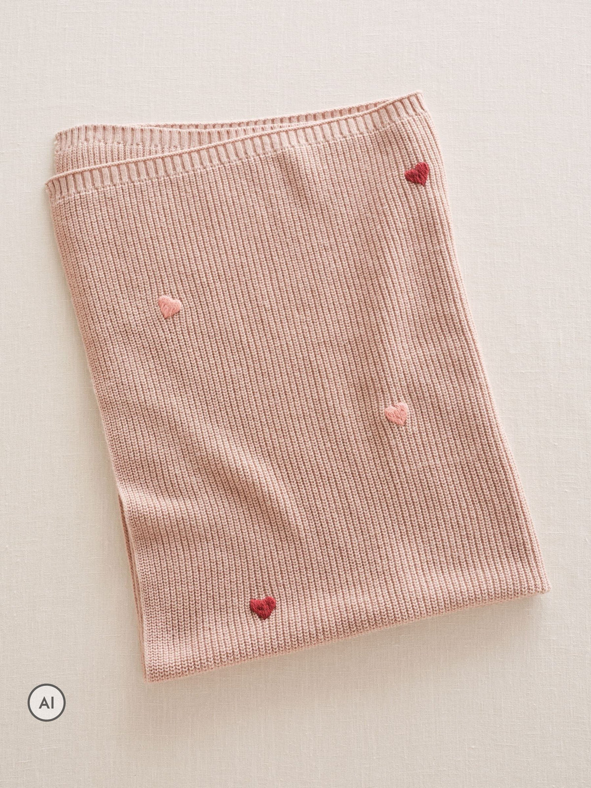 The White Company Pink Blend Heart Blanket - image 3