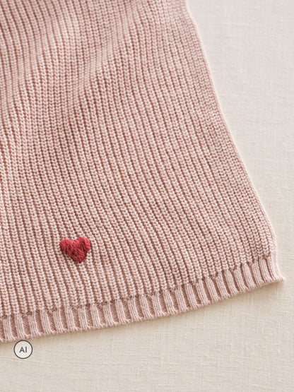 The White Company Pink Blend Heart Blanket - image 4