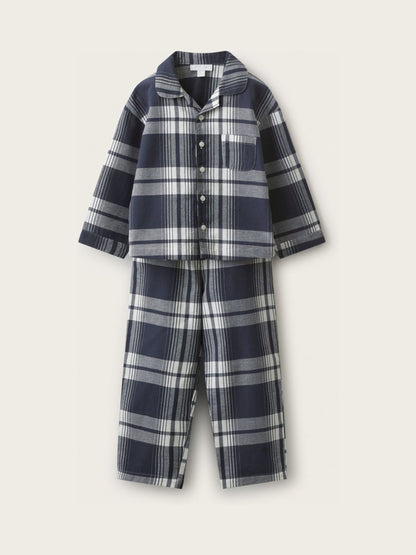 Dsiney Kidz - The White Company Blue Brushed Wide Check Classic Pyjamas image 1