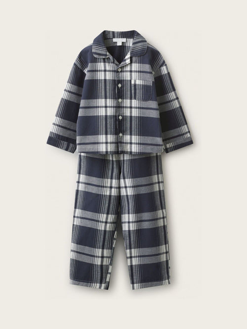 Dsiney Kidz - The White Company Blue Brushed Wide Check Classic Pyjamas image 1