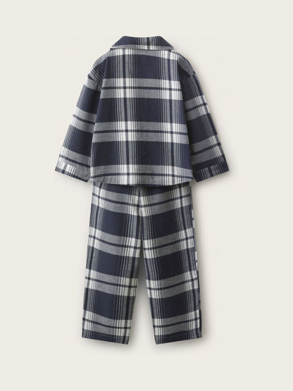 Dsiney Kidz - The White Company Blue Brushed Wide Check Classic Pyjamas image 2