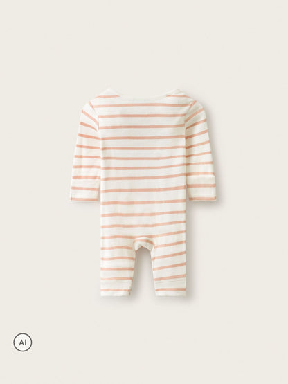 The White Company Pink Jingles Pink Stripe Romper - image 2