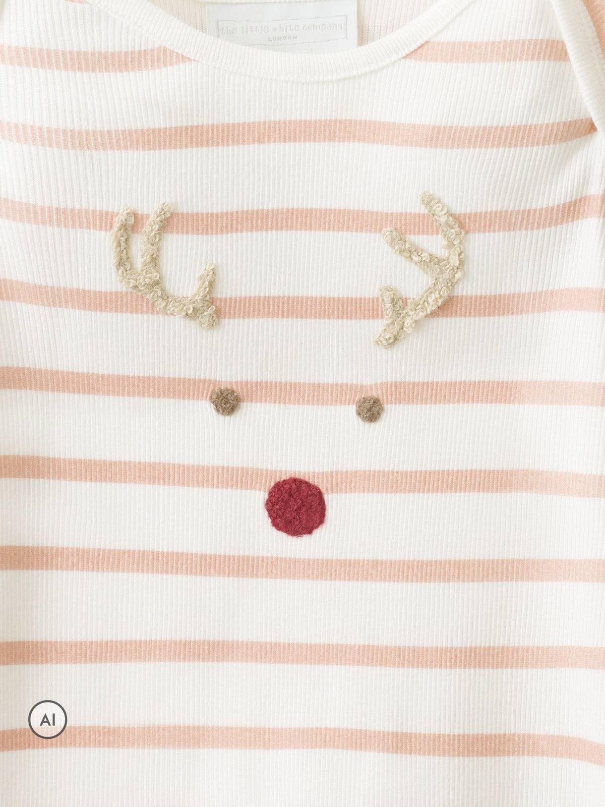 The White Company Pink Jingles Pink Stripe Romper - image 4