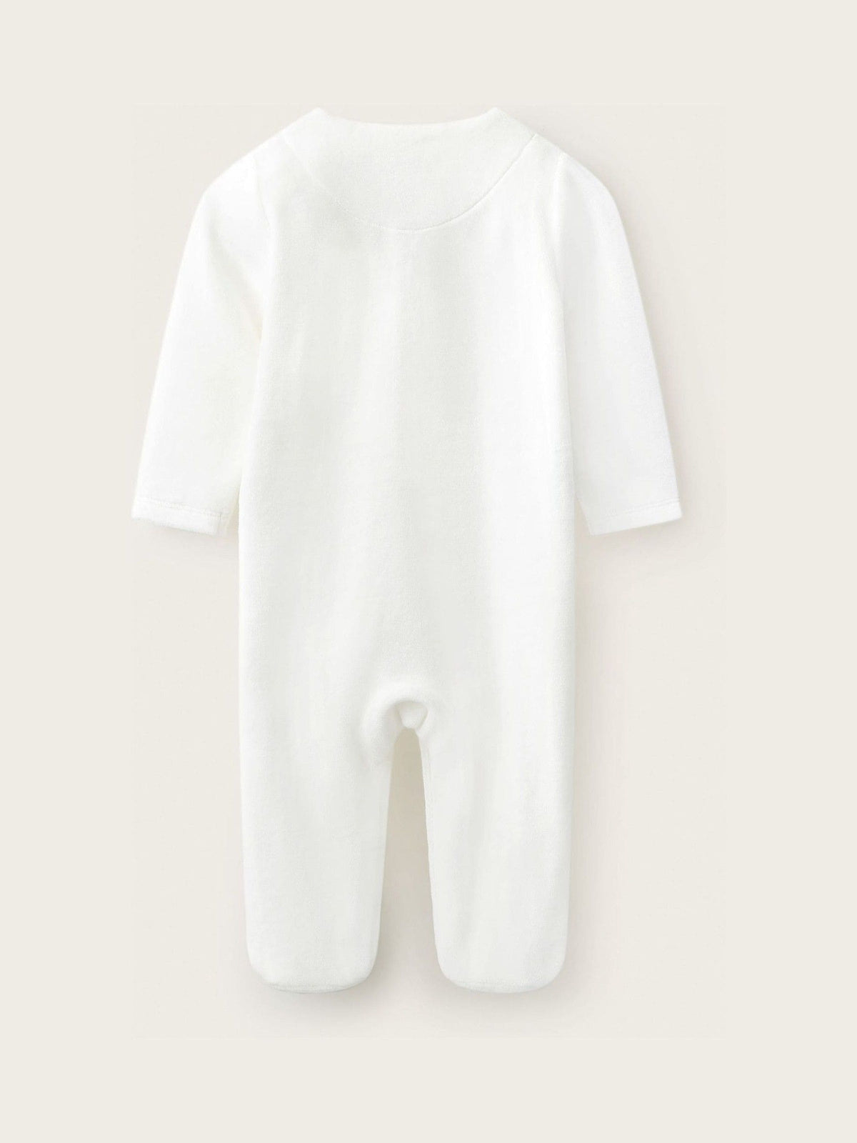 Dsiney Kidz - The White Company White Blend Velour Bunny Embroidered Sleepsuit image 2