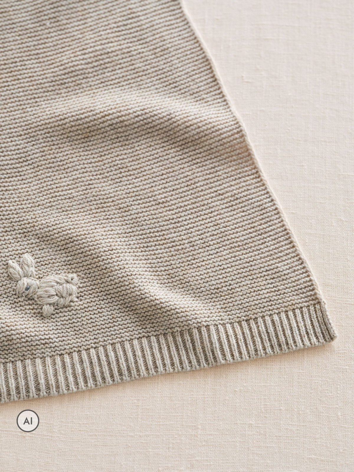 The White Company Grey Blend Playful Bunnies Blanket - image 4