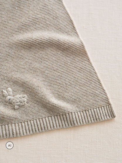 The White Company Grey Blend Playful Bunnies Blanket - image 4