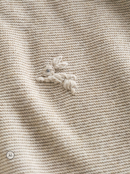 The White Company Grey Blend Playful Bunnies Blanket - image 5