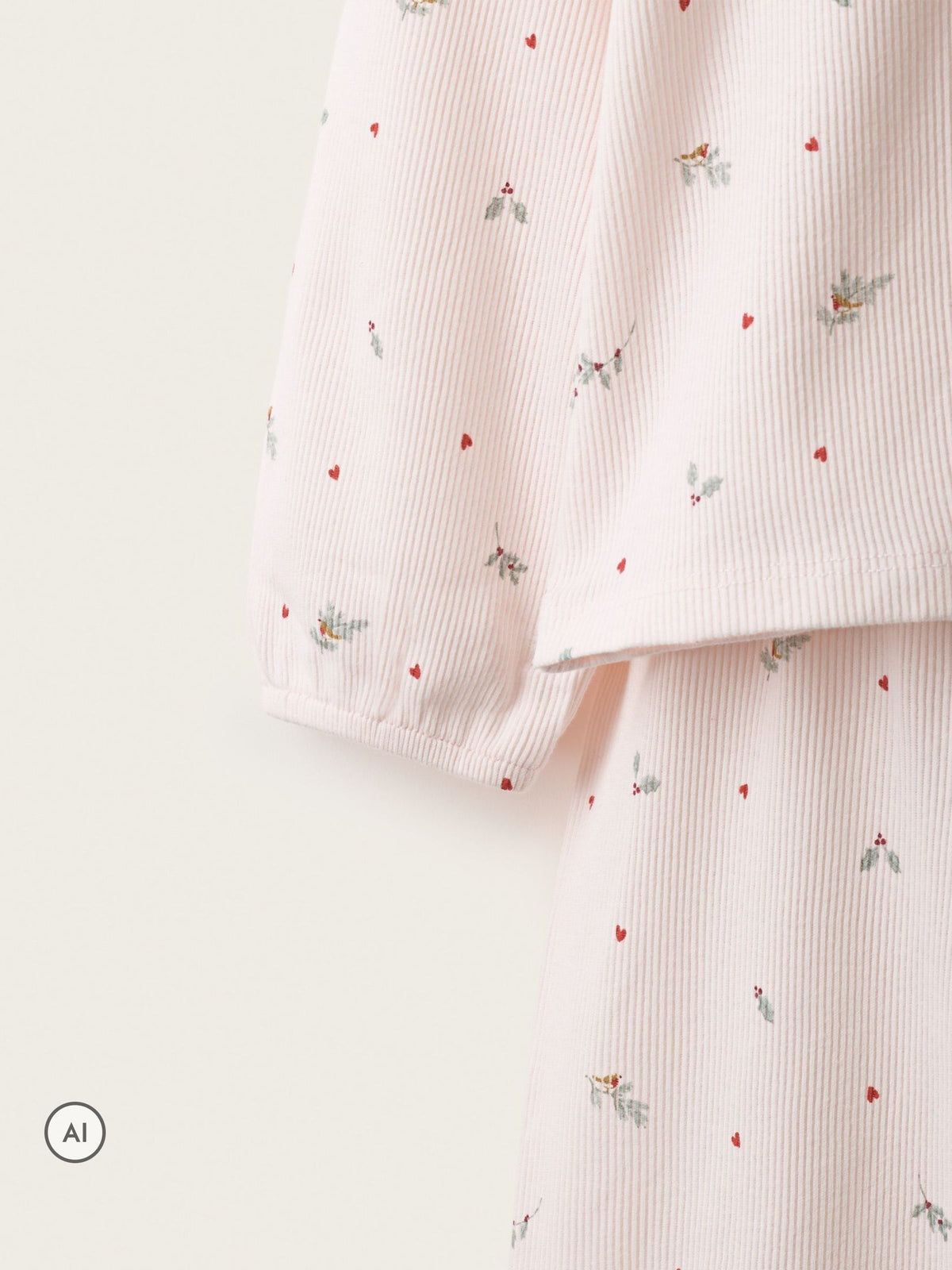The White Company Pink Blend Holly & Heart Frill Neck Harem Pyjamas - image 3