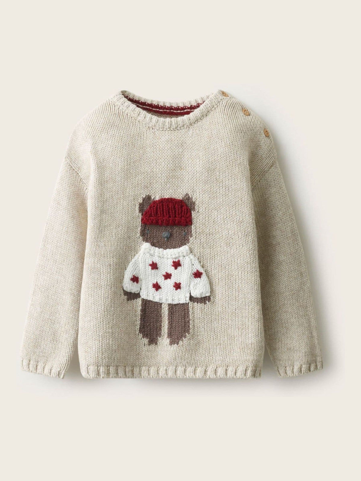 The White Company Grey Blend Bear Jumper - image 1
