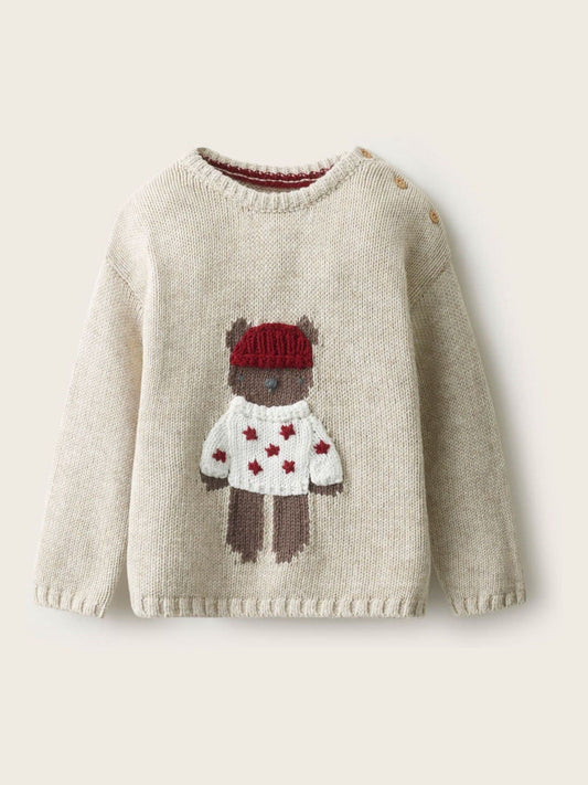 The White Company Grey Blend Bear Jumper - image 1