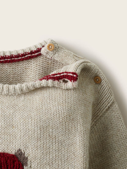 The White Company Grey Blend Bear Jumper - image 3