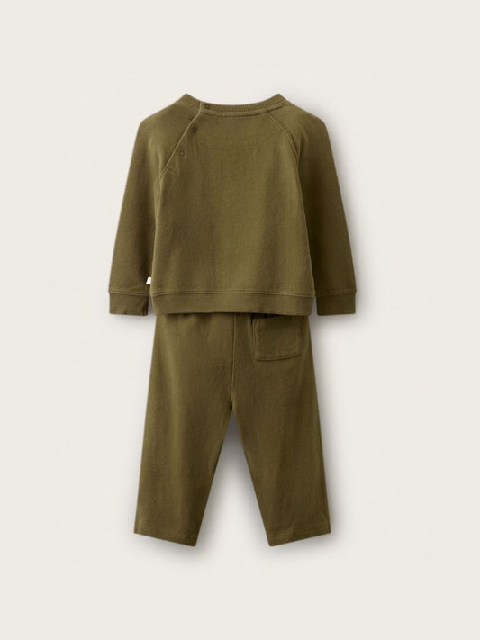Dsiney Kidz - The White Company Green Blend Highland Sweatshirt & Jogger Set image 2