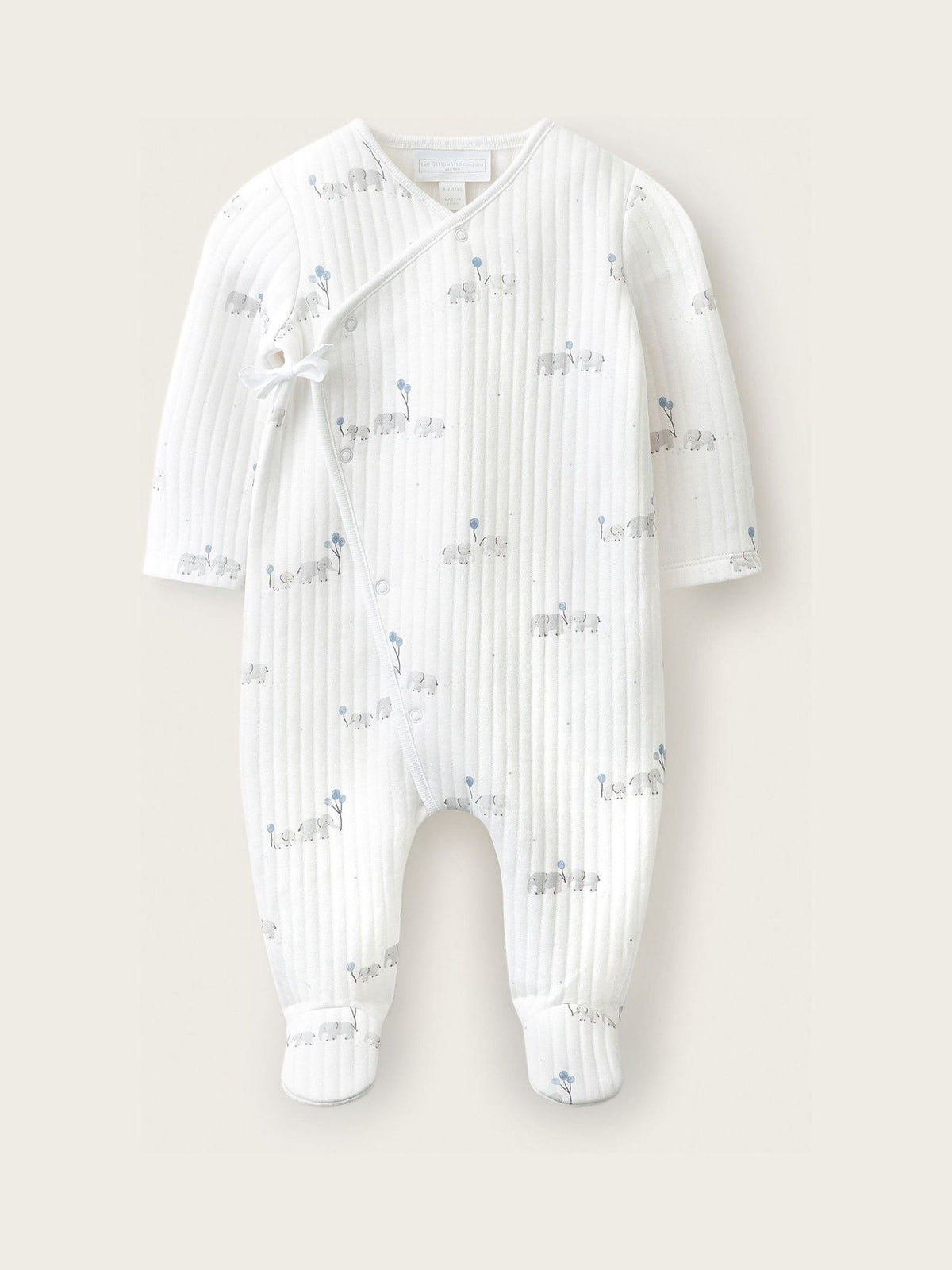 Dsiney Kidz - The White Company White Blend Quilted Party Elephant Wrap Sleepsuit image 1