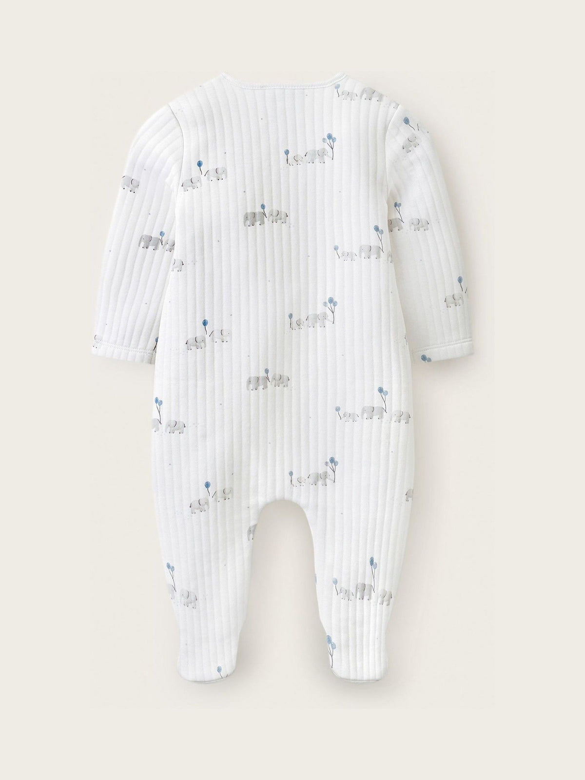 Dsiney Kidz - The White Company White Blend Quilted Party Elephant Wrap Sleepsuit image 2