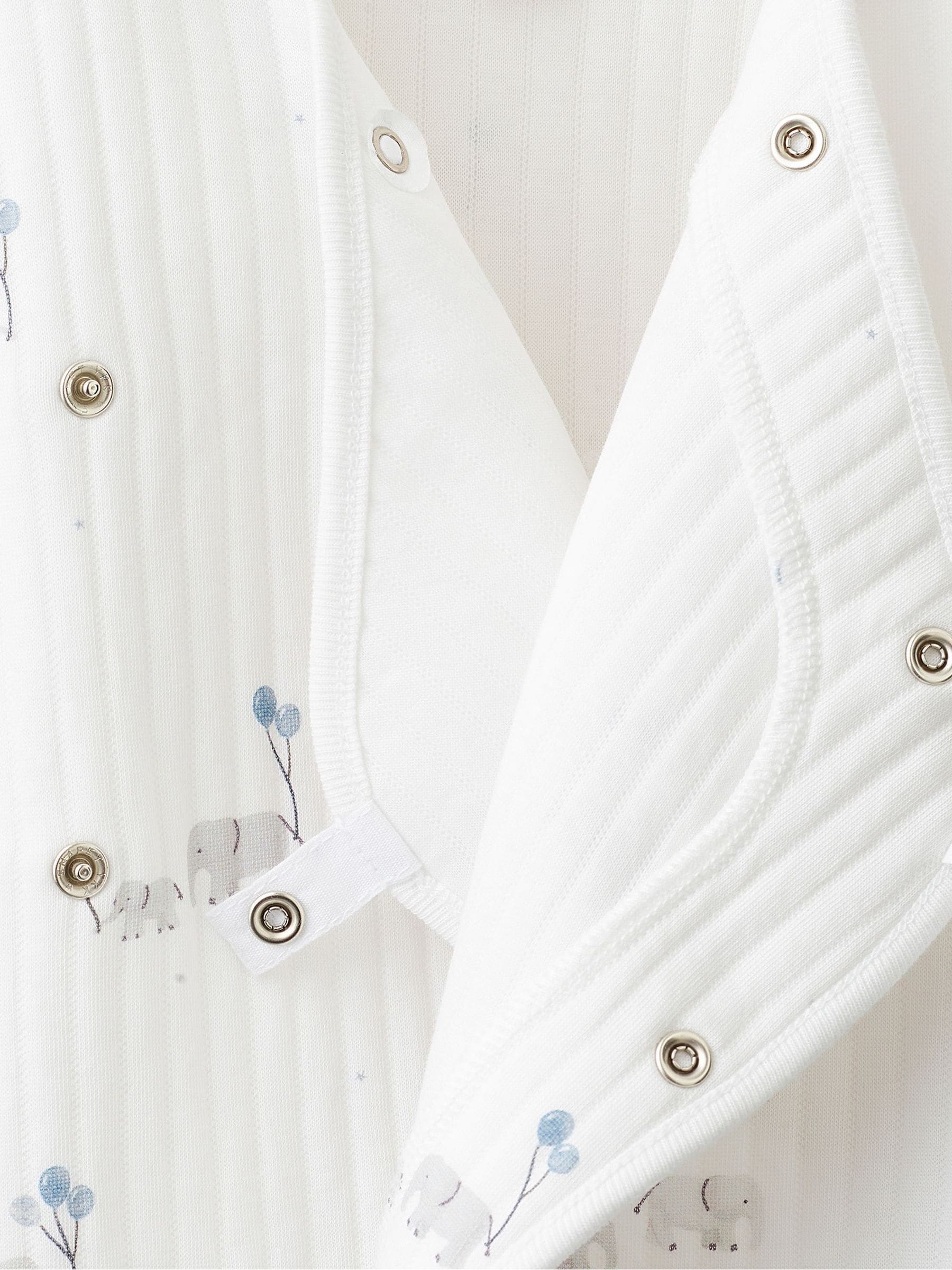 Dsiney Kidz - The White Company White Blend Quilted Party Elephant Wrap Sleepsuit image 3