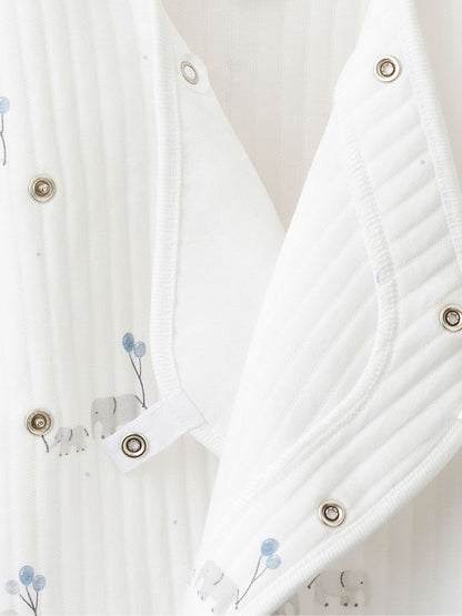 Dsiney Kidz - The White Company White Blend Quilted Party Elephant Wrap Sleepsuit image 3