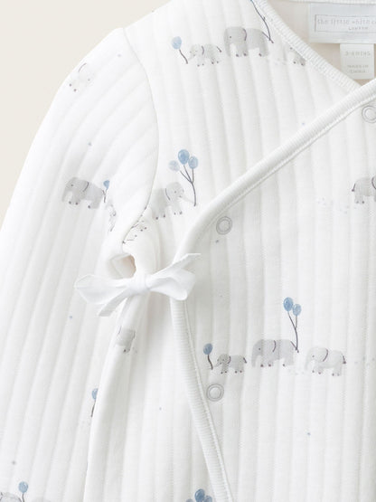 Dsiney Kidz - The White Company White Blend Quilted Party Elephant Wrap Sleepsuit image 4
