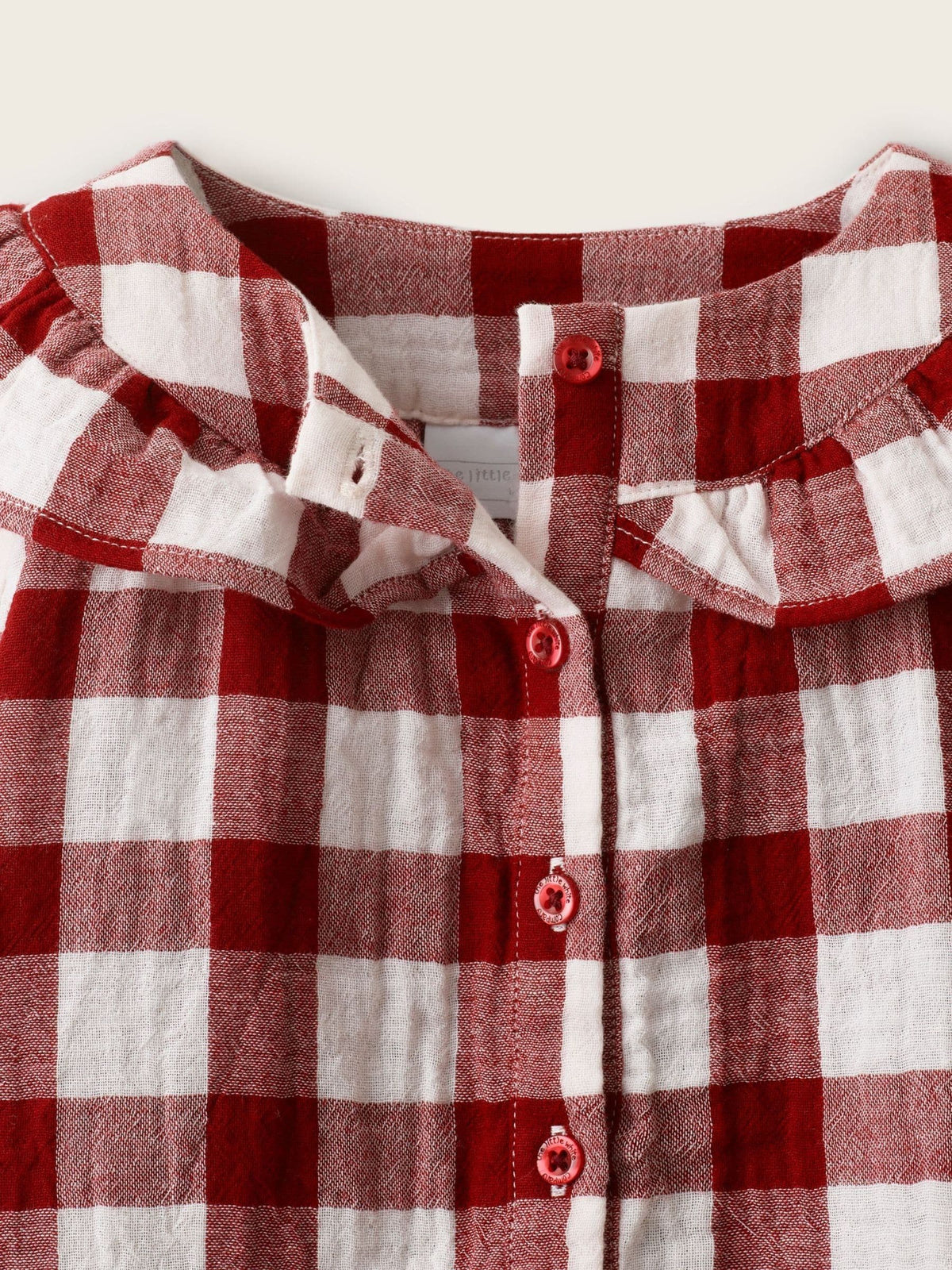 The White Company Red Double  Gingham Frill Detail Relaxed Pyjamas - image 3