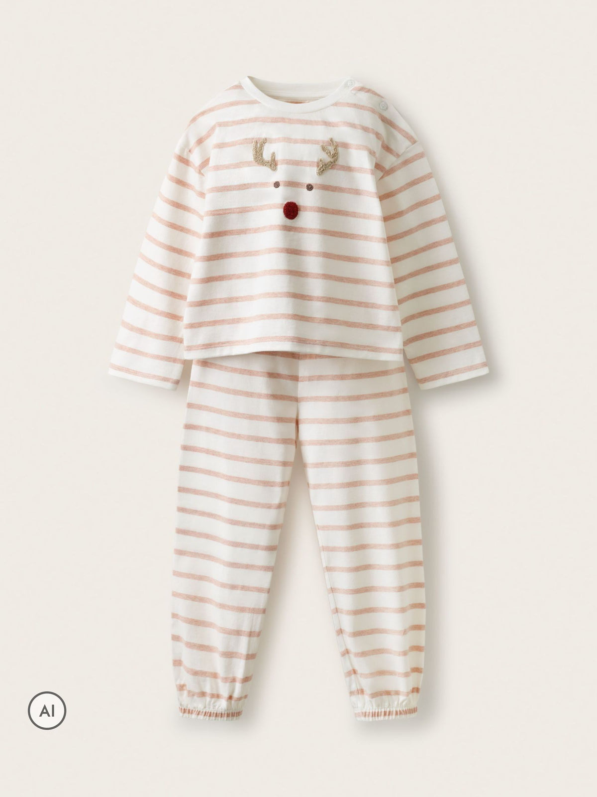 The White Company Pink Blend Jingles Stripe Relaxed Fit Pyjamas - image 1
