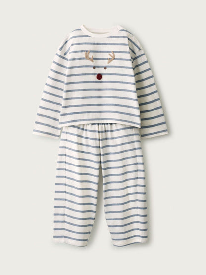 The White Company Blue Jingles Stripe Balloon Leg Pyjamas - image 1
