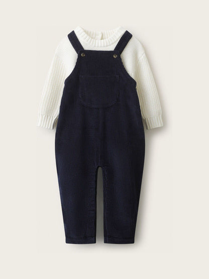 The White Company Blue Cord Dungaree Jumper & Neckerchief Set - image 1