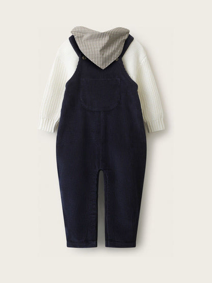 The White Company Blue Cord Dungaree Jumper & Neckerchief Set - image 4