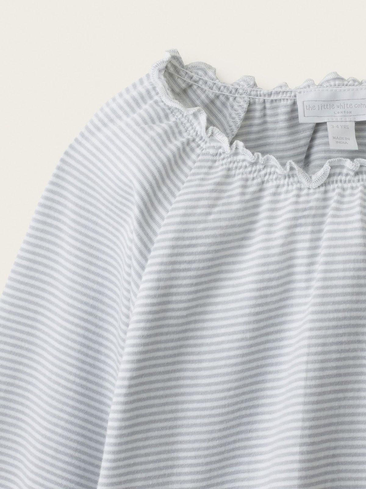 Dsiney Kidz - The White Company Blue Minnie Floral Pointelle & Stripe Relaxed Pyjamass 2 Pack image 4