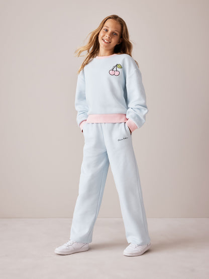 Olivia Rubin Blue Colour Block Cherry Sweat & Joggers Set 2 Piece - image 1