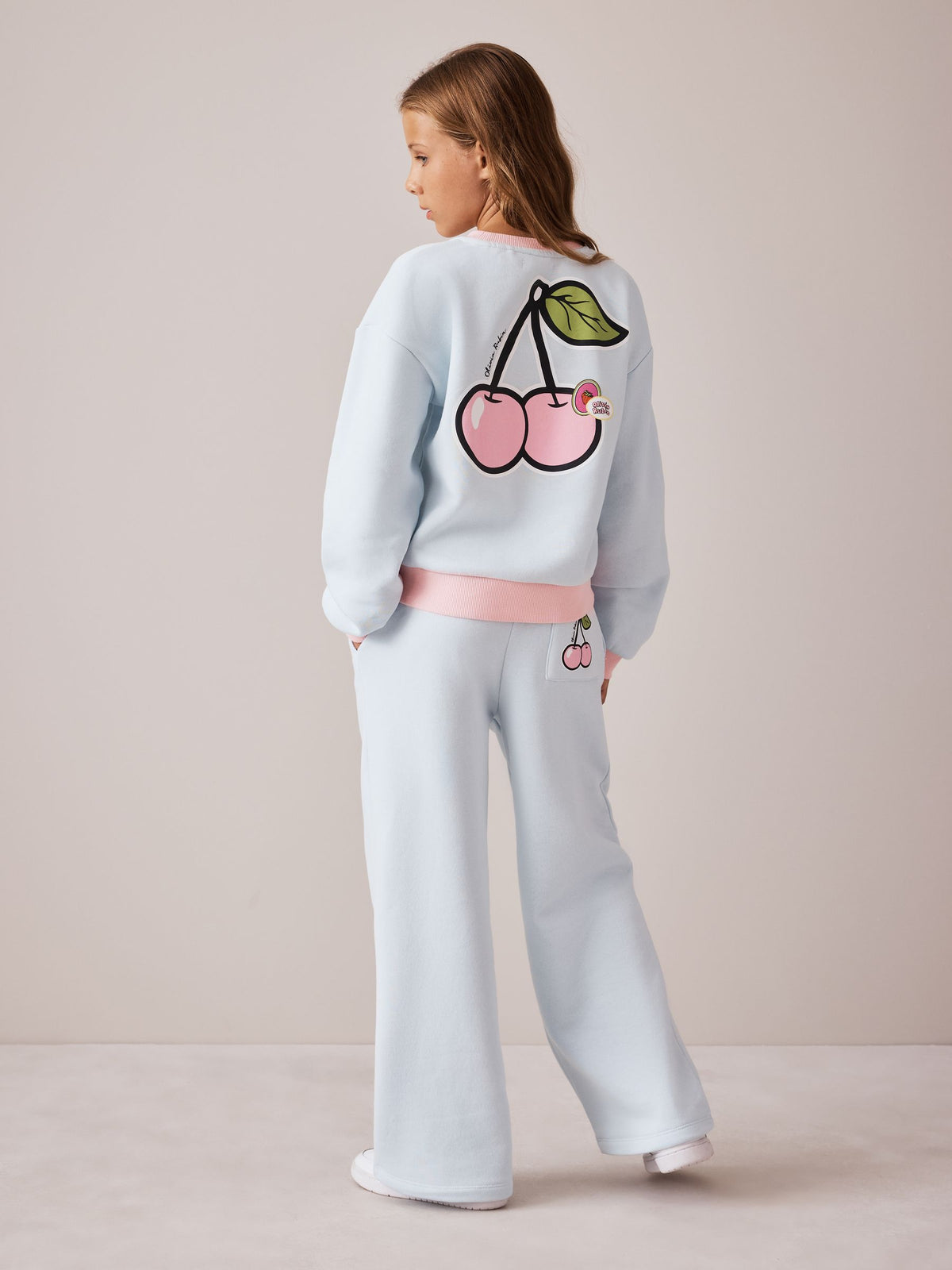 Olivia Rubin Blue Colour Block Cherry Sweat & Joggers Set 2 Piece - image 2